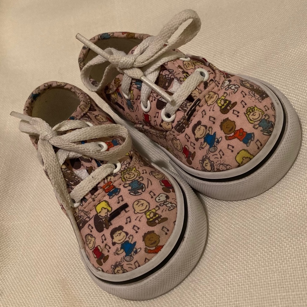 Vans x Peanuts Pink Toddler Sneakers